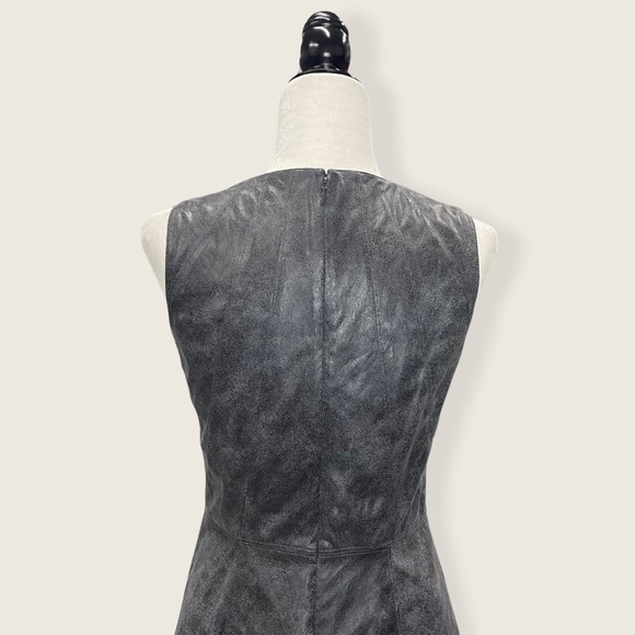 Vince Camuto EUC Faux Matte Leather Midi Dress 8 - Picture 9 of 16